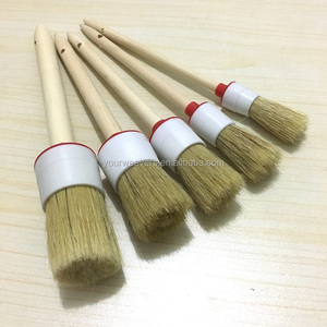 Cepillo para <span class=keywords><strong>coche</strong></span> de cerdas de jabalí con mango de madera, duradero, para detallado automotriz, ideal para el interior, el cuero y las llantas, marca YOUR WEAVERS, venta al por mayor - Product Image 3