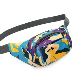 Đầy Màu Sắc In Ấn Xách Tay Fanny Pack Trung Quốc Nhà Cung Cấp Eo Bag Cho Ngoài Trời Đi Xe Đạp