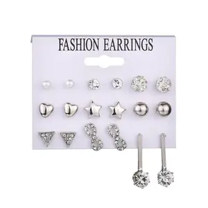 Fashion Rhinestone pearl stud earring set for manufacturer wholesale N80333