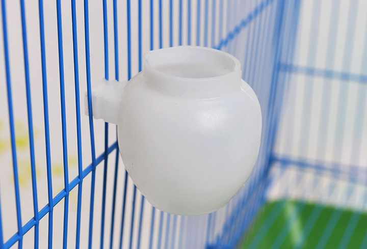 Bird Drinking Cup Rice Bowl Plastic Pots Round Shape Birds Supplies for Pigeon Parrot Bird Food Feeders