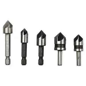 82 degree five edge chamfering machine woodworking open hole fast steering rose reamer countersunk drill wood centering