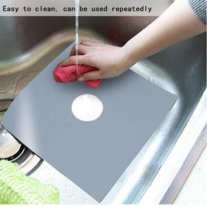 Customized non-stick thickness 0.3mm silver color Gas-Range Oven Square <strong>stove</strong> protector gas hob <strong>cover</strong> <strong>flat</strong> <strong>top</strong> <strong>stove</strong> <strong>cover</strong>