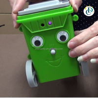 Kit de Juguetes Robot Electrónico Aspiradora en Forma de Cubo de Basura para Armar