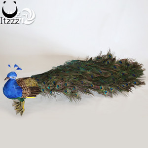 Mini plumes de paon artificielles vives, décoration élégante de jardin pour la <span class=keywords><strong>maison</strong></span>, mariage, noël - Product Image 4