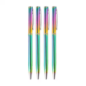 Jinghao Merk Luxe Dunne Slim Rainbow Kleur Metal Ball Pen