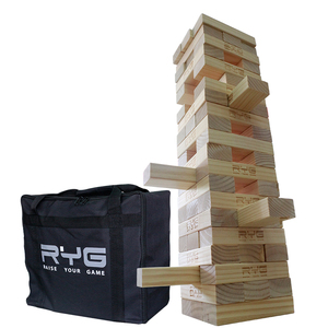 Blok <span class=keywords><strong>jumbo</strong></span> kayu Tumbling raksasa untuk luar ruangan dengan tas jinjing diskon besar