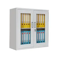 Раздвижная стеклянная дверь кабинет лабораторный стальной маленький шкаф для хранения файлов