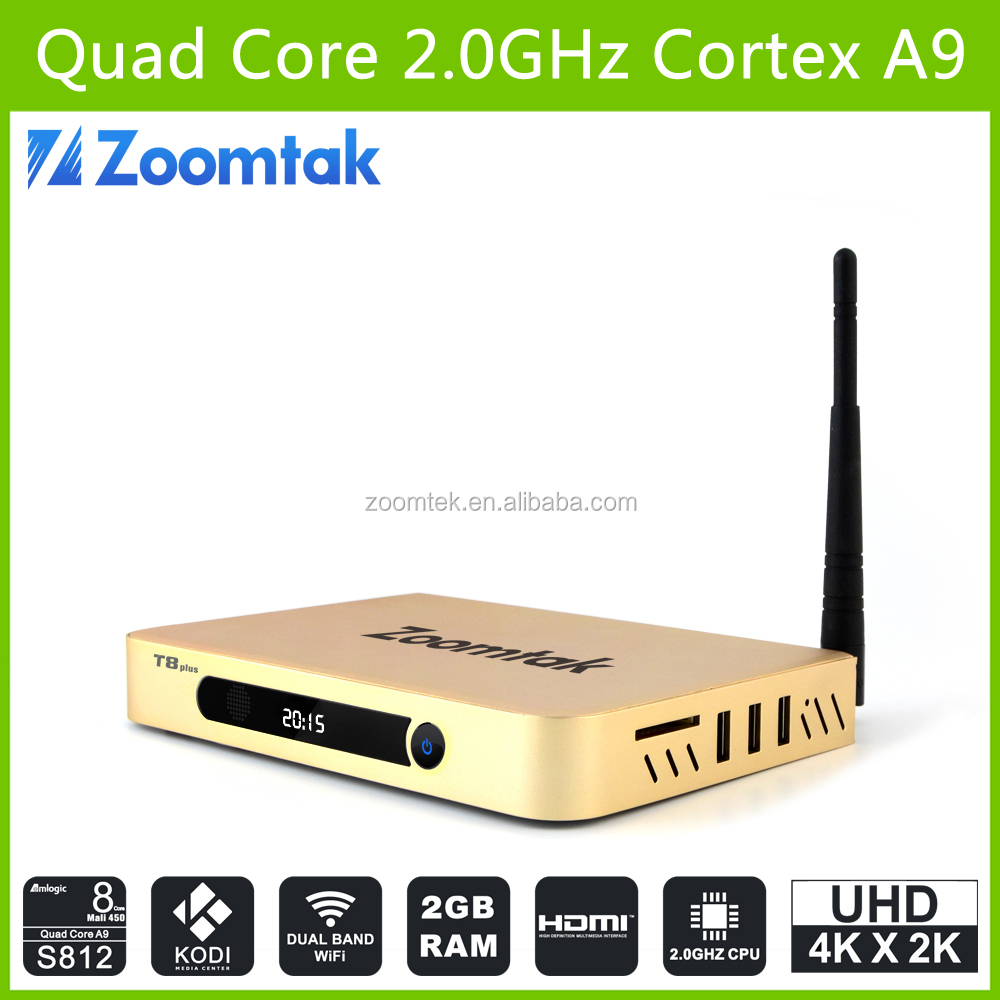 Venta caliente Amlogic S812 2 G RAM H.265 android quad core tv box 4 k