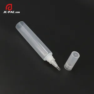 10ml 15ml 투명 PE 튜브 실리콘 브러시 어플리케이터 투명 화장품 펜 액체 홍당무 또는 프라이머 튜브