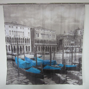 Pleine page venise bateaux à voile photo conception Polyester rideau de douche <span class=keywords><strong>ikea</strong></span> et walmart hot vente - Product Image 1