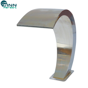 ราคาโรงงาน ของตกแต่งสระว่ายน้ำ สแตนเลส 304 รางน้ำรูปงูเห่า - Product Image 5