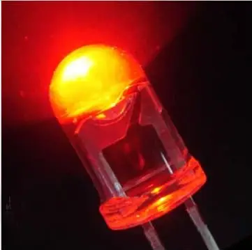 Diode led rouge 2 broches 5mm lampe led diffuse 5mm