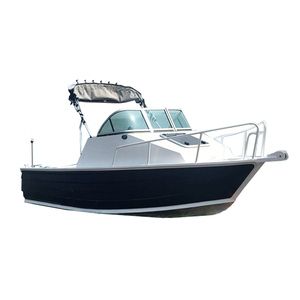 <span class=keywords><strong>Alluminio</strong></span> Cuddy Metà Cabina <span class=keywords><strong>Barca</strong></span> con <span class=keywords><strong>Pieghevole</strong></span> Bimini e Motore - Product Image 1