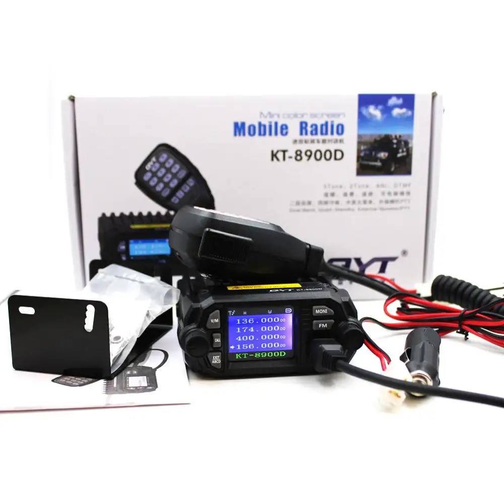 QYT KT-8900D 25W Dual band 136-174&400-480MHz Quad band Display Large LCD Display Mobile Radio KT8900D