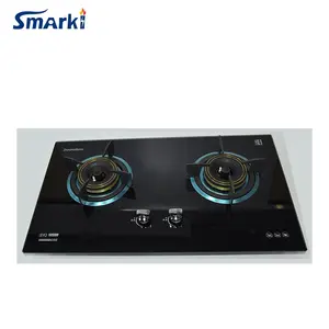 gas stove 2 wok burner temper glass Gas Hob brass burner SG27517