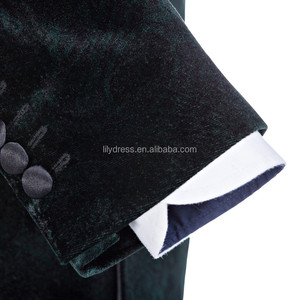 Smoking da sposo doppiopetto nuovo arrivo abito da donna <span class=keywords><strong>in</strong></span> <span class=keywords><strong>velluto</strong></span> abito da sera abito da sposa su misura (giacca + pantaloni) - Product Image 3