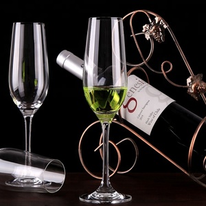 Verres à champagne, verres en cristal sans plomb, avec cannelure, <span class=keywords><strong>de</strong></span> haute qualité, 8oz - Product Image 1