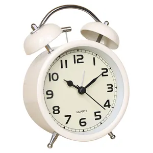 Guangzhou Antique Metal Quartz Alarm Clocks Home Decorative Silent Hands Desk & Table Clock