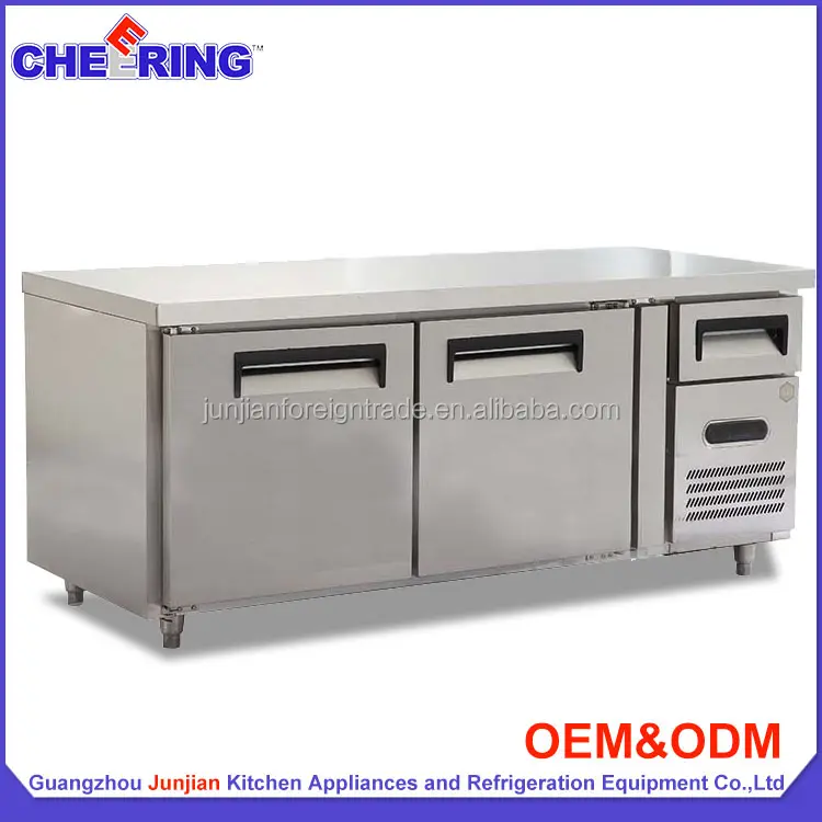 Restaurant equipment used double door refrigerator with CE approval for hotel made in guangzhou manufacturer