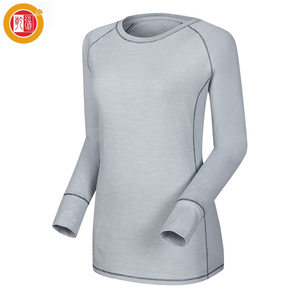 Vuelos <span class=keywords><strong>de</strong></span> invierno <span class=keywords><strong>lana</strong></span> <span class=keywords><strong>Merino</strong></span> capa Base damas Skinny <span class=keywords><strong>Mujer</strong></span> manga larga T Shirt - Product Image 4