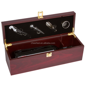 <span class=keywords><strong>Caja</strong></span> de <span class=keywords><strong>Madera</strong></span> Perfecta para un Solo <span class=keywords><strong>Vino</strong></span>, Decorativa, con Kit de 4 Accesorios para <span class=keywords><strong>Vino</strong></span>, Juego de <span class=keywords><strong>Caja</strong></span> de Regalo y Empaque de <span class=keywords><strong>Madera</strong></span> Roja para <span class=keywords><strong>Vino</strong></span> - Product Image 4