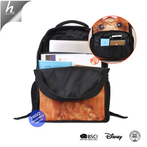 Köpek <span class=keywords><strong>3D</strong></span> resmi okul çantası 2020 yeni stil komik sırt çantası adam serin kızlar Laptop sırt çantası - Product Image 4