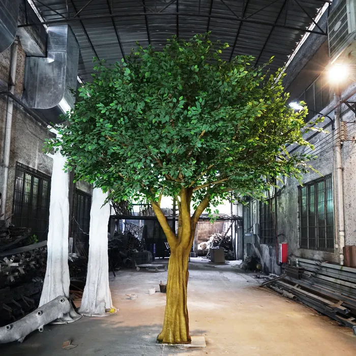 Piante e alberi artificiali all'aperto del ficus artificiale enorme verde artificiale del ficus