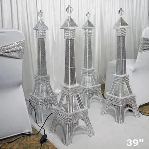 39 "alto LED Luci Torre Eiffel Pilastri per la Cerimonia Nuziale Del Partito Decorazioni Per La Casa