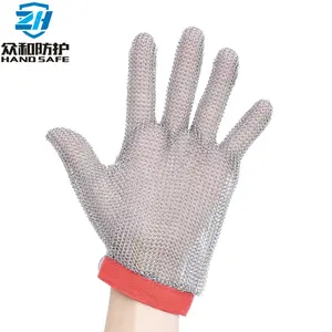 Fünf-Finger-Edelstahl-Metallgitter handschuhe