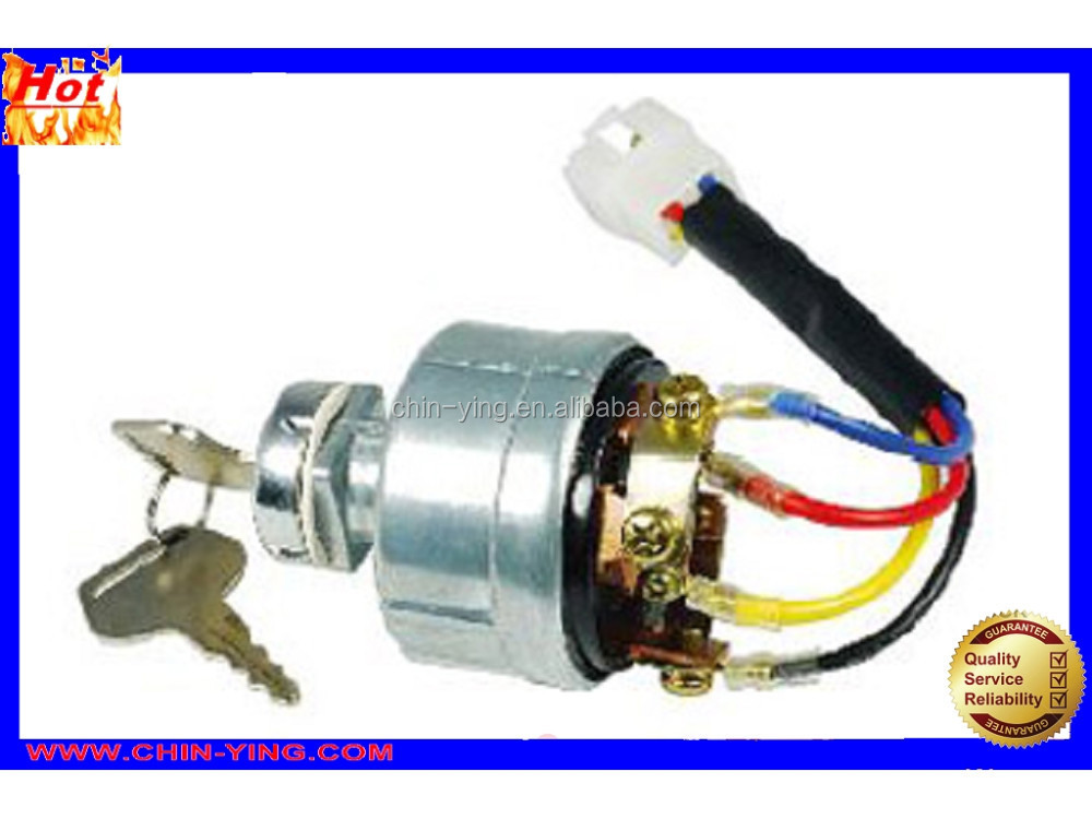 Aramox 6 Wire Key Ignition Switch Key Lock Start Switch For