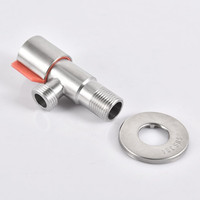 G1/2 vanne d'arrêt d'angle 304 vanne en nickel brossé en acier inoxydable