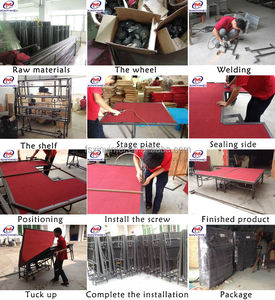 लोकप्रिय भीड़ बाड़ लगाने बाधा और घटनाओं के लिए तह पोर्टेबल मंच - Product Image 2