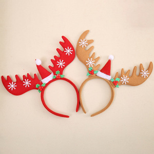 Groothandel reindeer antler kerstmuts hoofdband goedkope kerst herten gewei hoofdbanden - Product Image 3