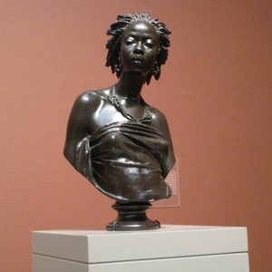 Arts metal figuur brons afrikaanse meisje sculptuur levensgrote afrikaanse vrouw buste standbeeld - Product Image 3