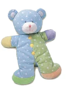 我们所有的软玩具 21833 Jiggles 蓝色拨浪鼓可爱的蓝色男婴玩具熊