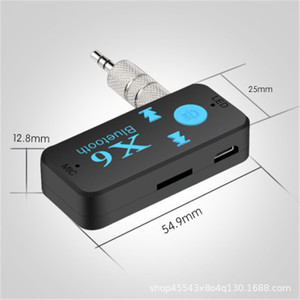 2024 HG X6 TF carte sans fil <span class=keywords><strong>Bluetooth</strong></span> musique <span class=keywords><strong>récepteur</strong></span> Audio 3.5mm <span class=keywords><strong>Jack</strong></span> Dongle adaptateur <span class=keywords><strong>voiture</strong></span> Kit câble Audio pour <span class=keywords><strong>voiture</strong></span> - Product Image 2