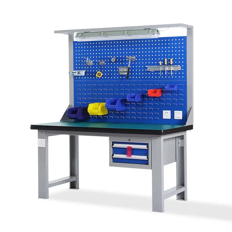 Endüstriyel tezgah mekaniği çalışma masası elektronik çalışma masası raf ile ağır iş tezgahı