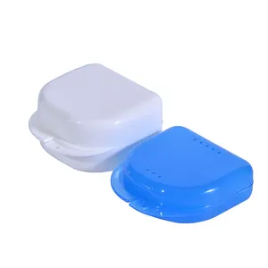 BPA Free Orthodontic Portable Denture Cases Dental Retainer Travel Case