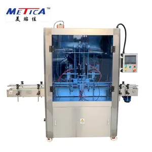 METICA Automatic glass bottle chemical filler and jam filling machine with servo motor driven