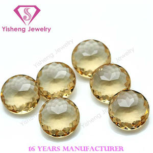 100 di alta qualità in cristallo sintetico creato da laboratorio rotondo taglio brillante <span class=keywords><strong>blu</strong></span>/giallo/arancione <span class=keywords><strong>colore</strong></span> gioca pietre preziose sciolte - Product Image 3