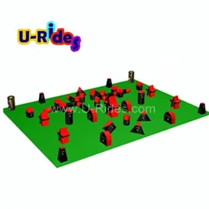 commercial shooting game PVC 41 bunkers RockStar field Package 7 Man used inflatable paintball bunkers arena for Team building