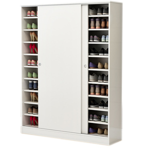 Armoire à chaussures coulissante en bois de haute qualité au design moderne pour salon, capacité 50 paires - Product Image 3