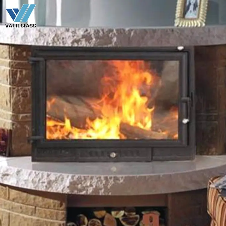 Extra heat resistant ceramic fireplace glass