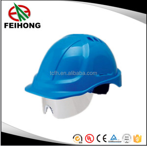 خوذة عالية الجودة مع فتحة تهوية CE EN397 مع نظارات السلامة CE EN166 و غطاء الاذن - Product Image 2