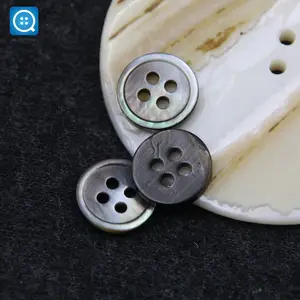 SK natural madreperla real shell bottoni accessori per cucire 18L/4 fori nero M.O.P. Bottone a conchiglia