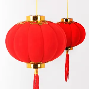 最畅销的圆形迷你中国春节宫灯笼与金花板