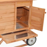 Poulailler de poulet facile à nettoyer, en bois, d'arrière-cour, de maison, mise en place, avec roues