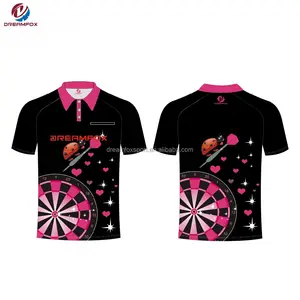 100% microfiber polyester for mens custom women polo dart t- shirt design black