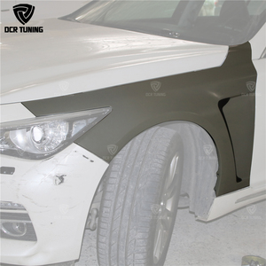 Kit de carrosserie en fer non peint Q50 pour Infiniti Q50 <span class=keywords><strong>Q50S</strong></span>, garniture de garde-boue avec évents d'air, 2014-2018, extérieur de voiture - Product Image 2