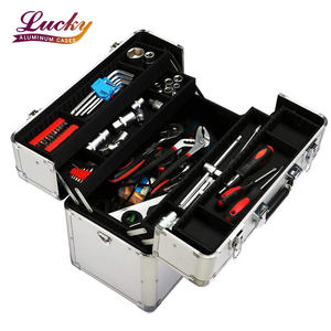 Lockable Aluminum <strong>Case</strong> <strong>Tool</strong> Box Storage <strong>Case</strong> for Electrician <strong>Technician</strong> and Engineer Four Tray Travel <strong>Case</strong> - Product Image 1